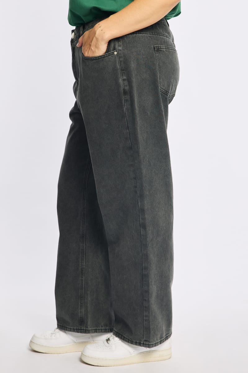 Denim Wide Leg Jeans Mid Rise for YouandAll Fashion