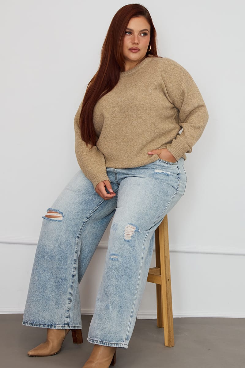 Denim Baggy Jeans Mid Rise for YouandAll Fashion