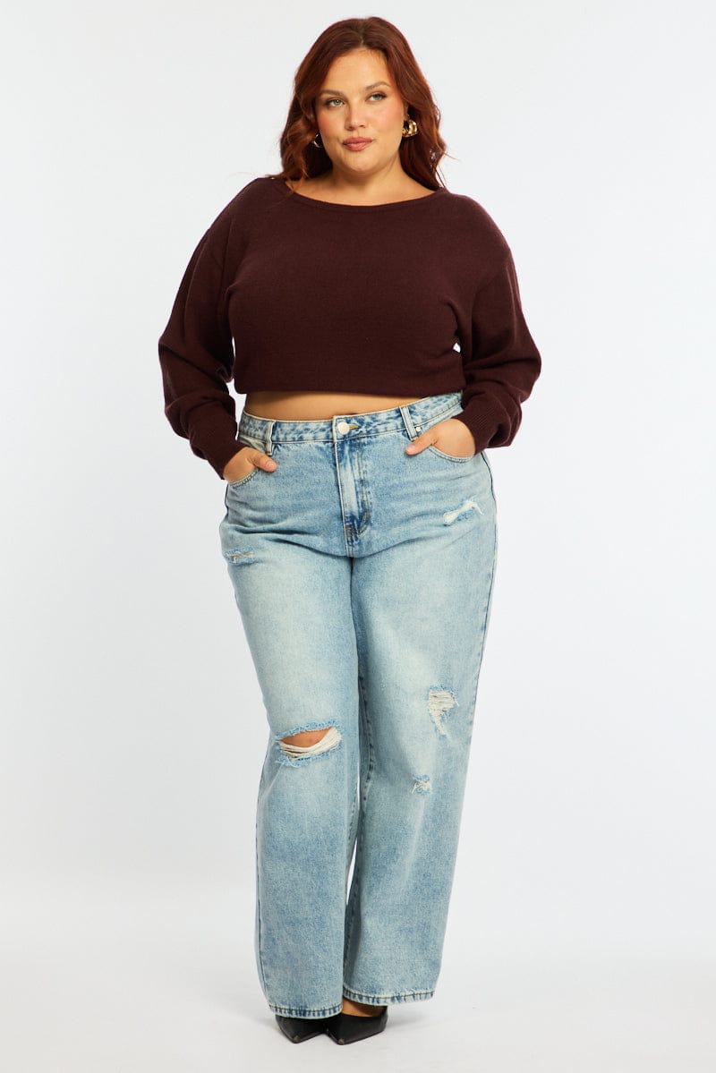 Denim Baggy Jeans Mid Rise for YouandAll Fashion