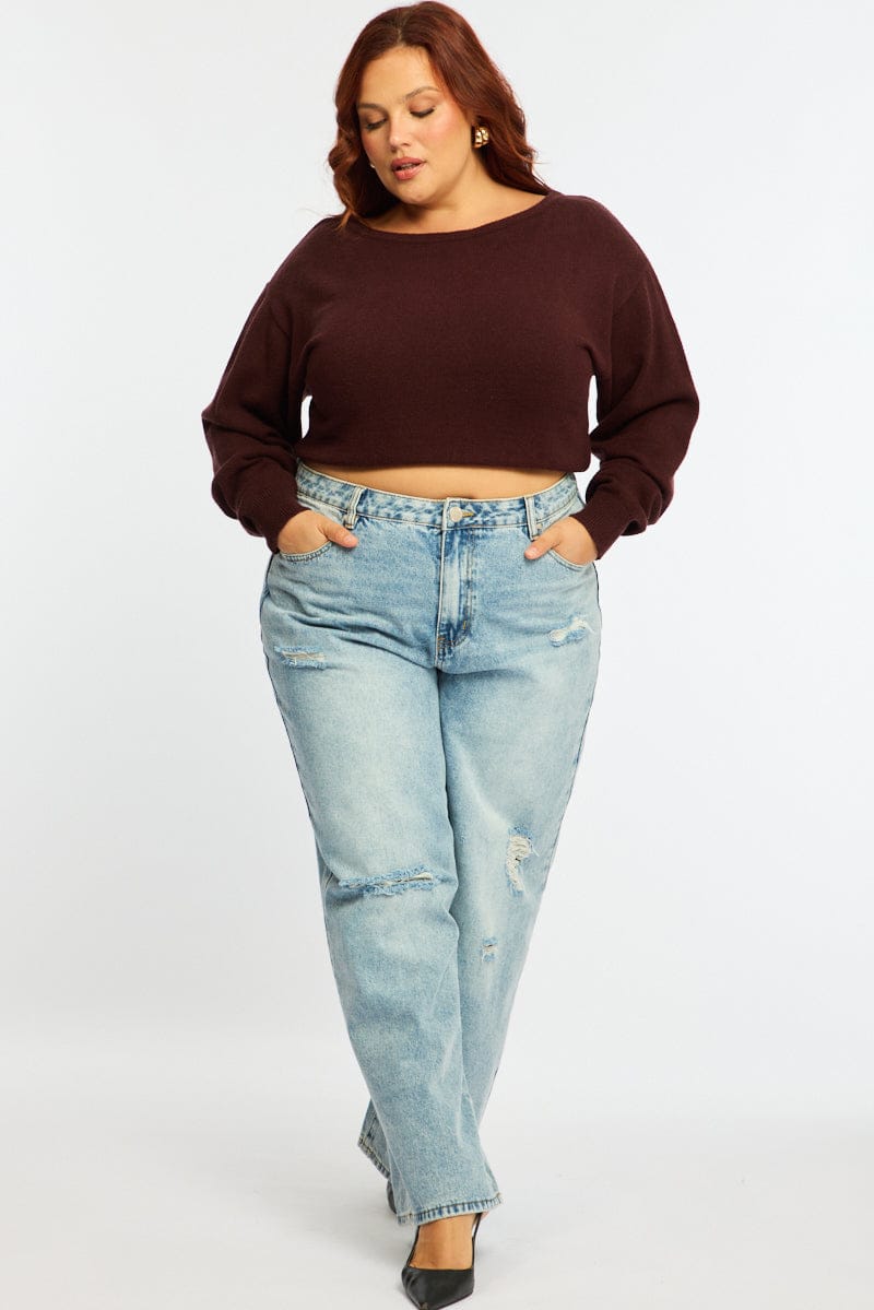 Denim Baggy Jeans Mid Rise for YouandAll Fashion