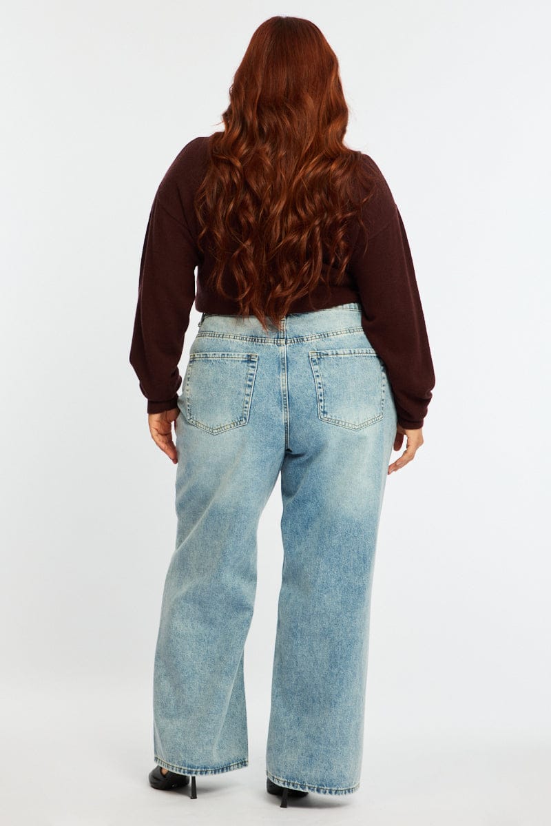 Denim Baggy Jeans Mid Rise for YouandAll Fashion
