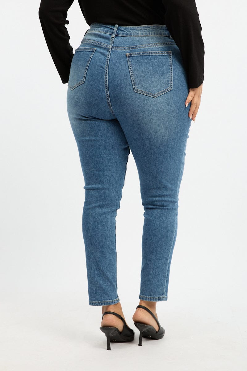 Denim Skinny Jeans High Rise for YouandAll Fashion