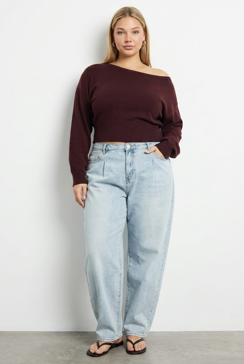 Denim Balloon Fit Jeans for YouandAll Fashion