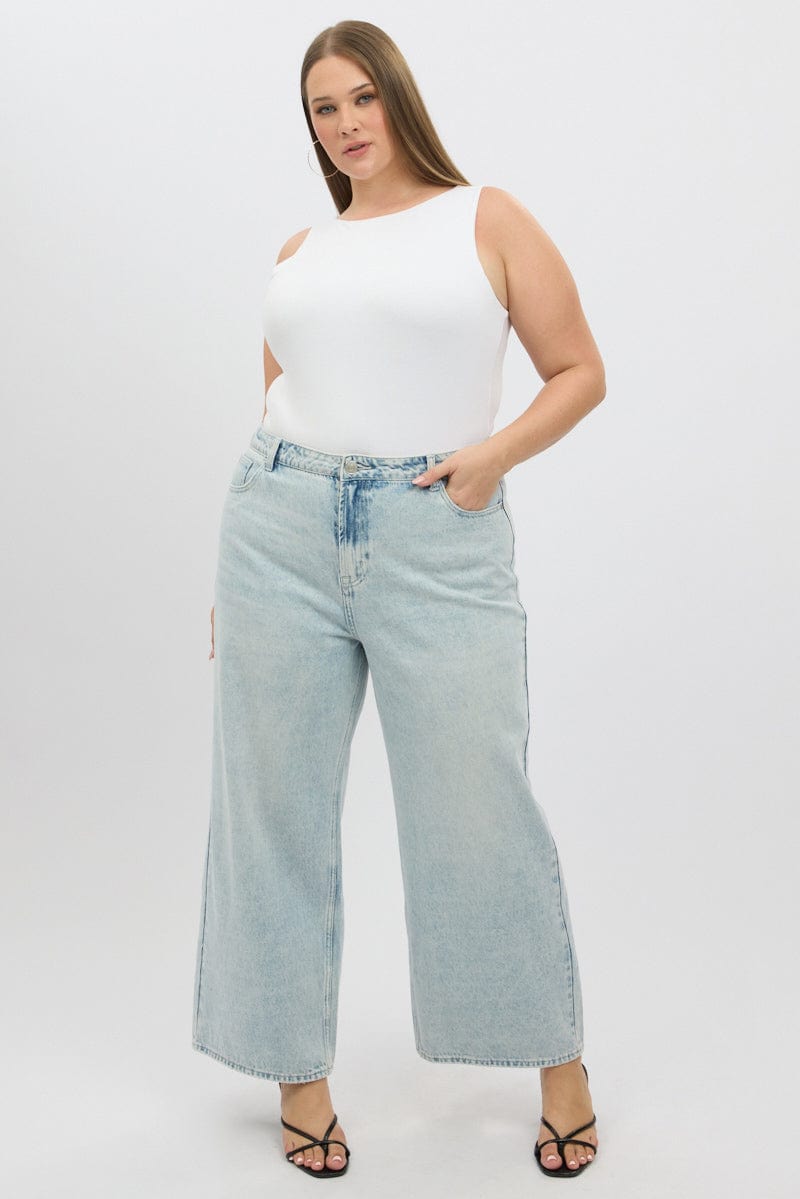 Leg Pants Best Plus Size High Waisted Jeans Plus Basics High