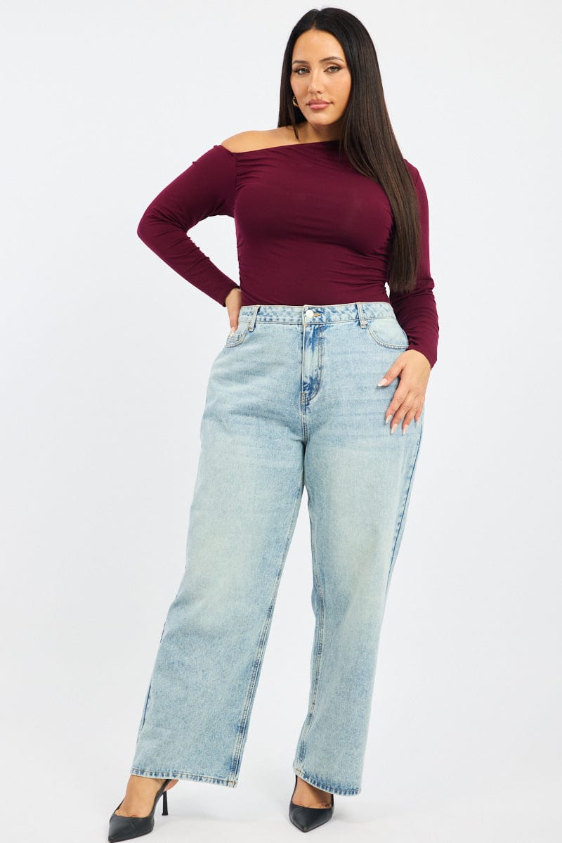 Denim Baggy Jeans Mid Rise for YouandAll Fashion