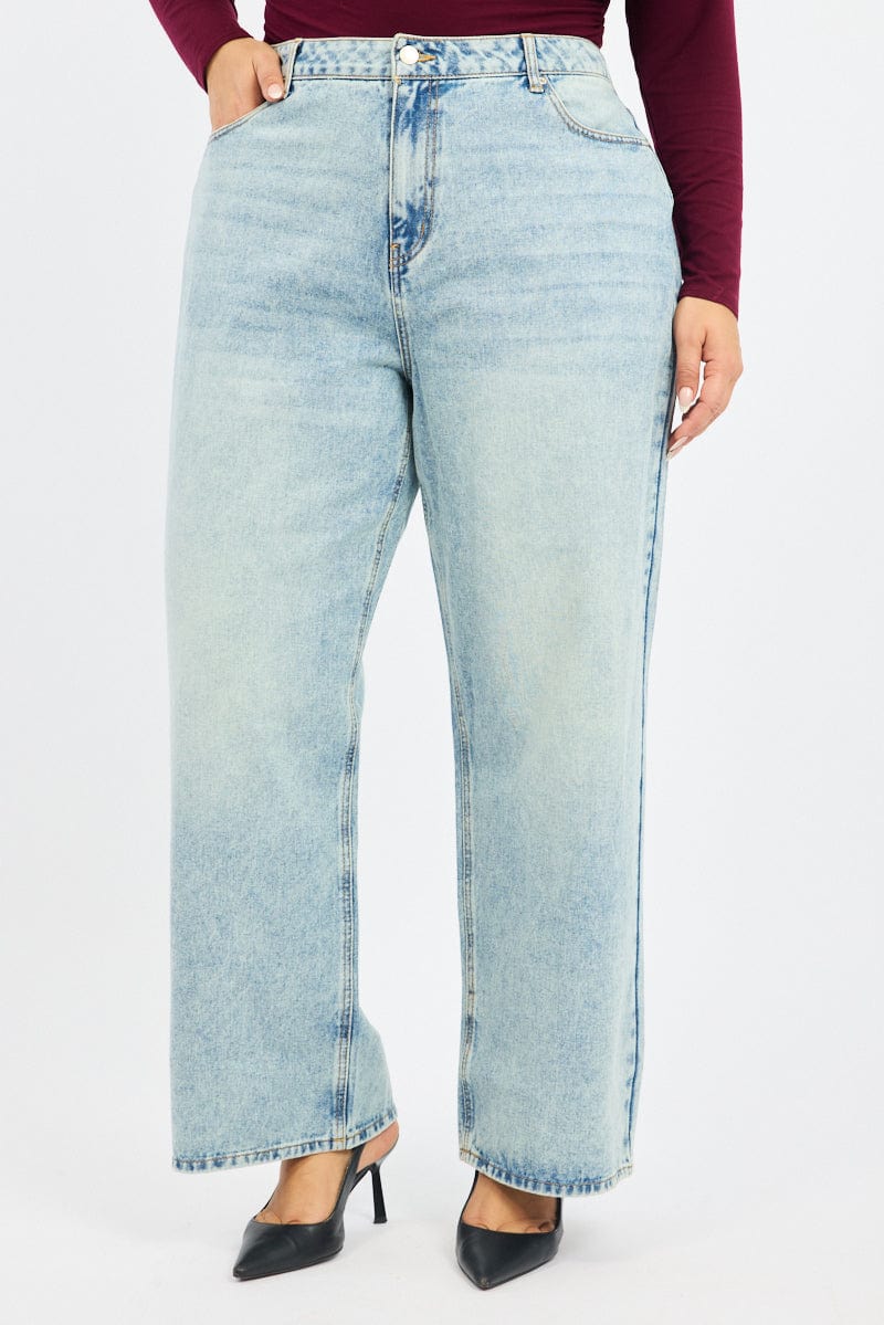 Denim Baggy Jeans Mid Rise for YouandAll Fashion