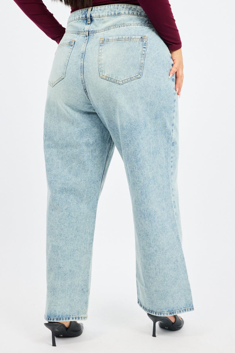 Denim Baggy Jeans Mid Rise for YouandAll Fashion