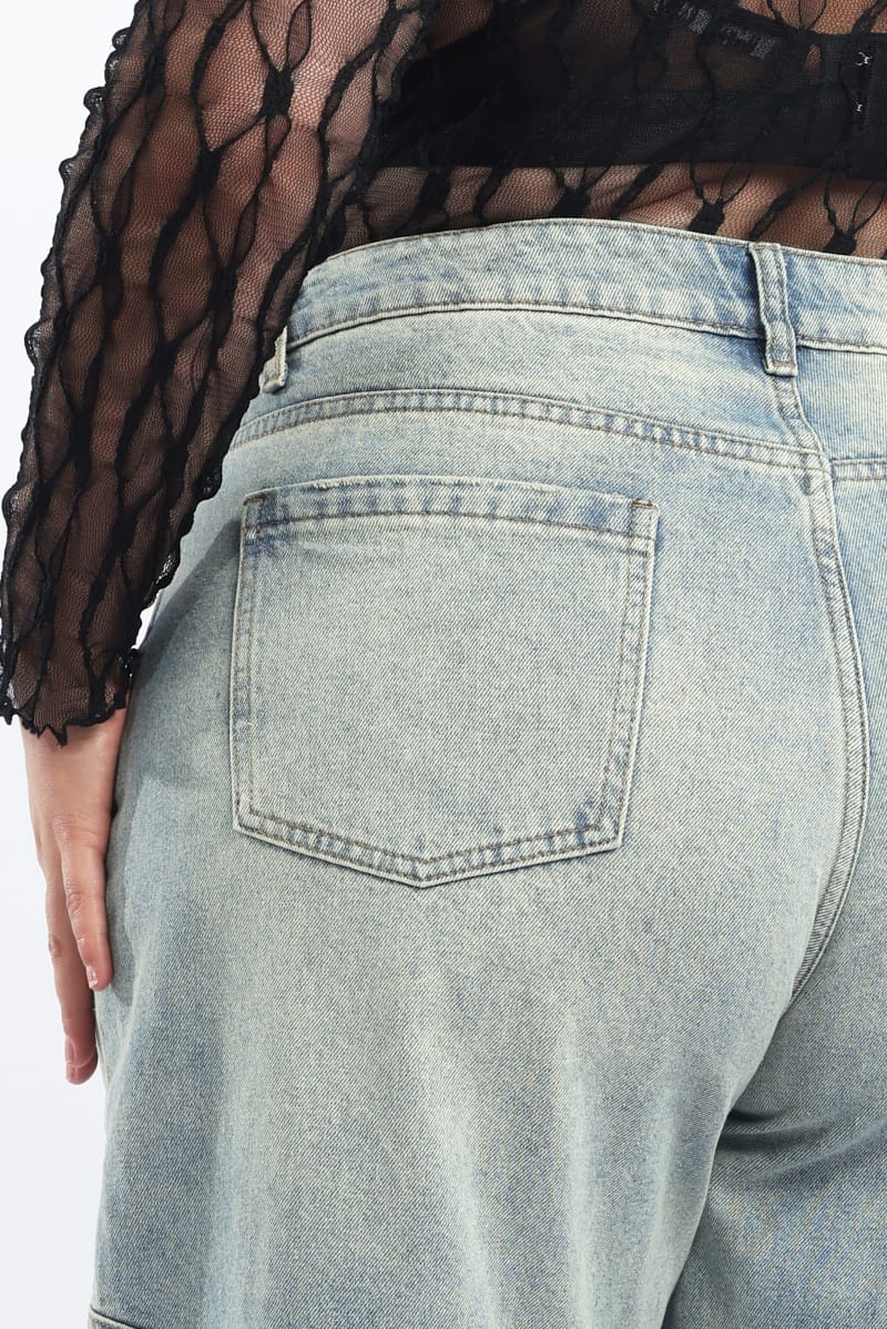 Denim Barrel Jeans Low Rise for YouandAll Fashion
