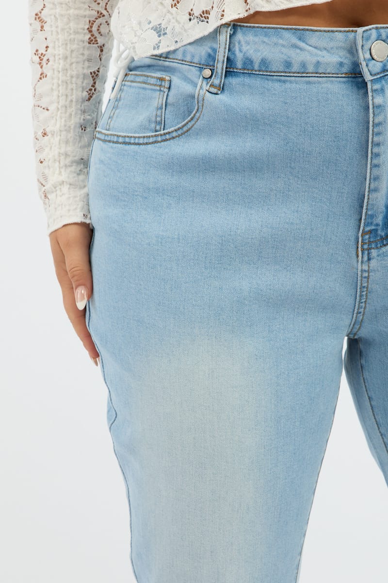 Denim Mom Jeans High Rise for YouandAll Fashion