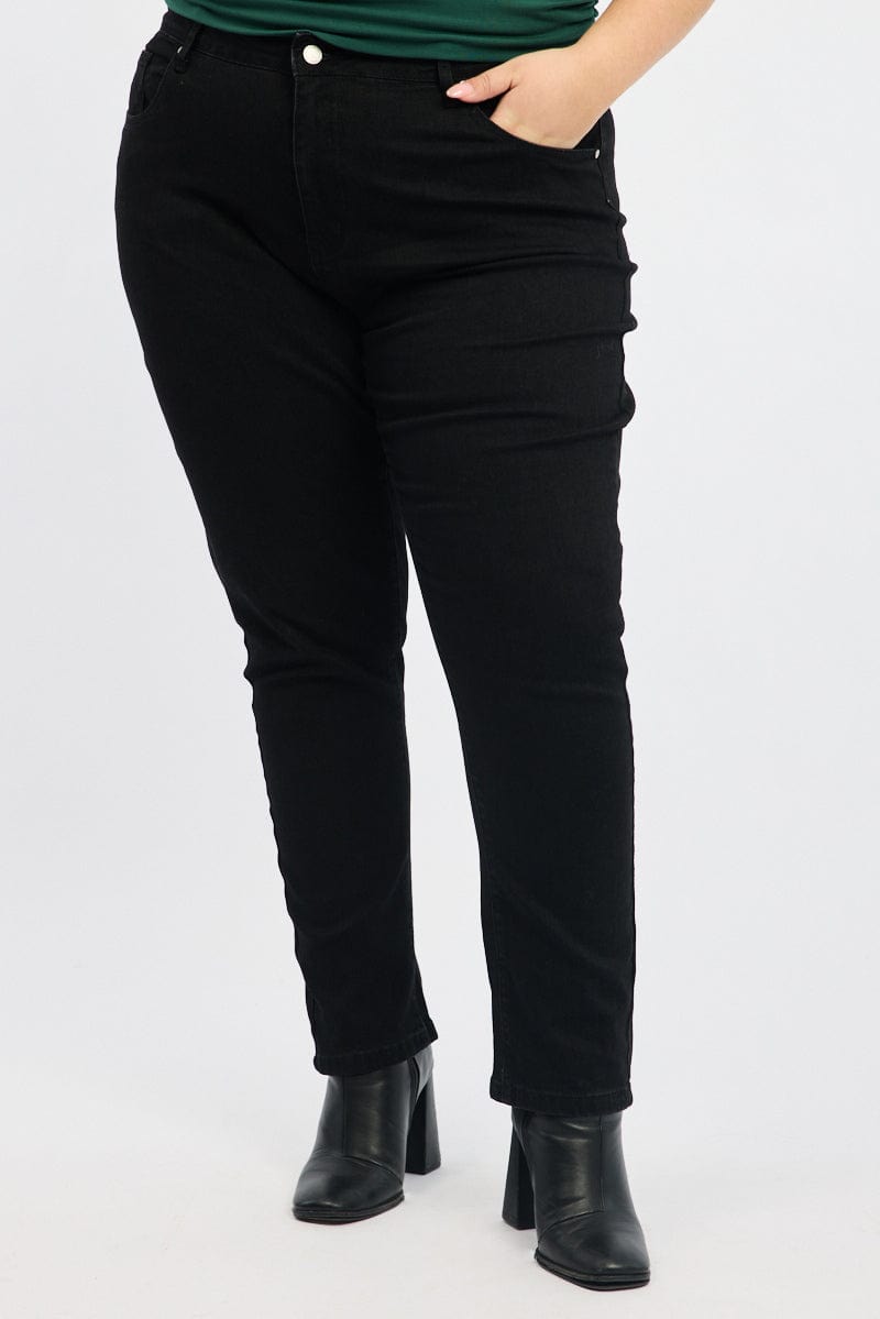 Black Mom Jeans High Rise for YouandAll Fashion