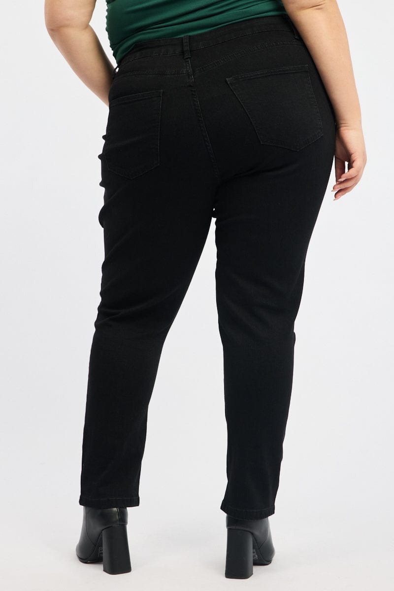 Black Mom Jeans High Rise for YouandAll Fashion