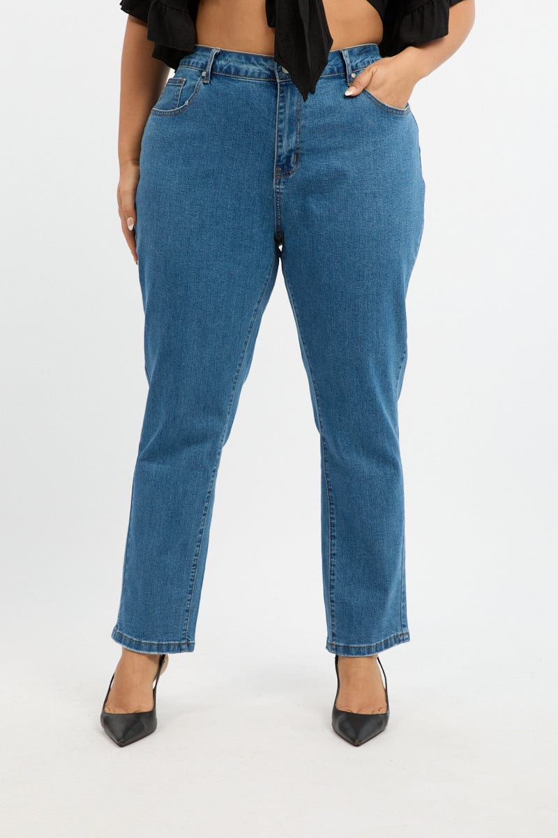 Denim Mom Jeans High Rise for YouandAll Fashion