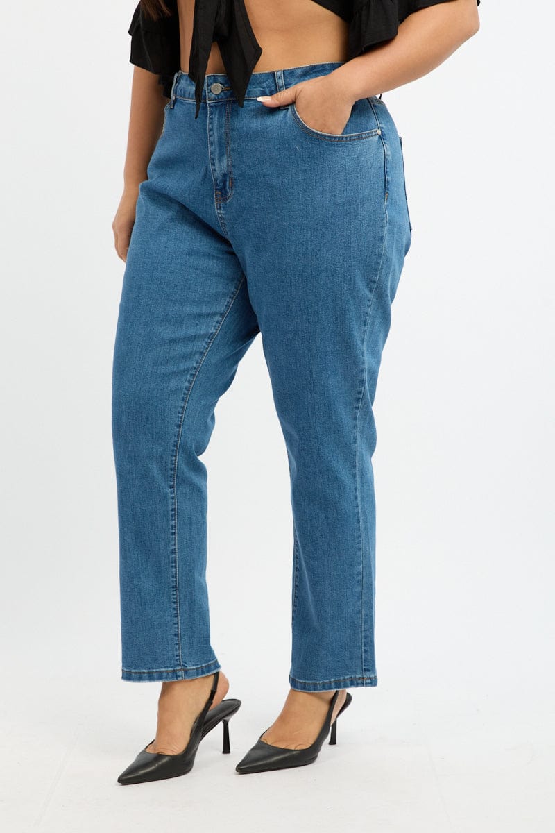 Denim Mom Jeans High Rise for YouandAll Fashion