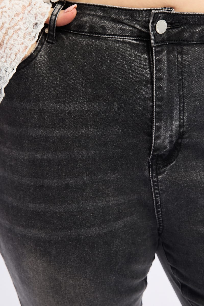 Grey Flare Jeans Mid Rise for YouandAll Fashion