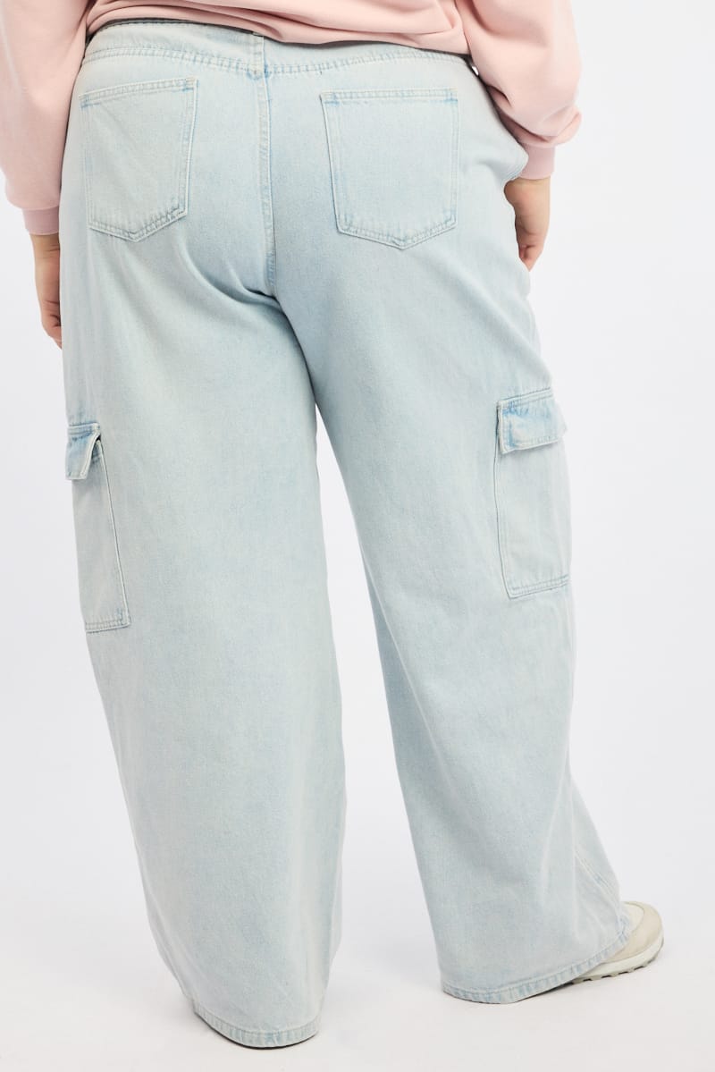 Denim Cargo Jeans Mid Rise for YouandAll Fashion