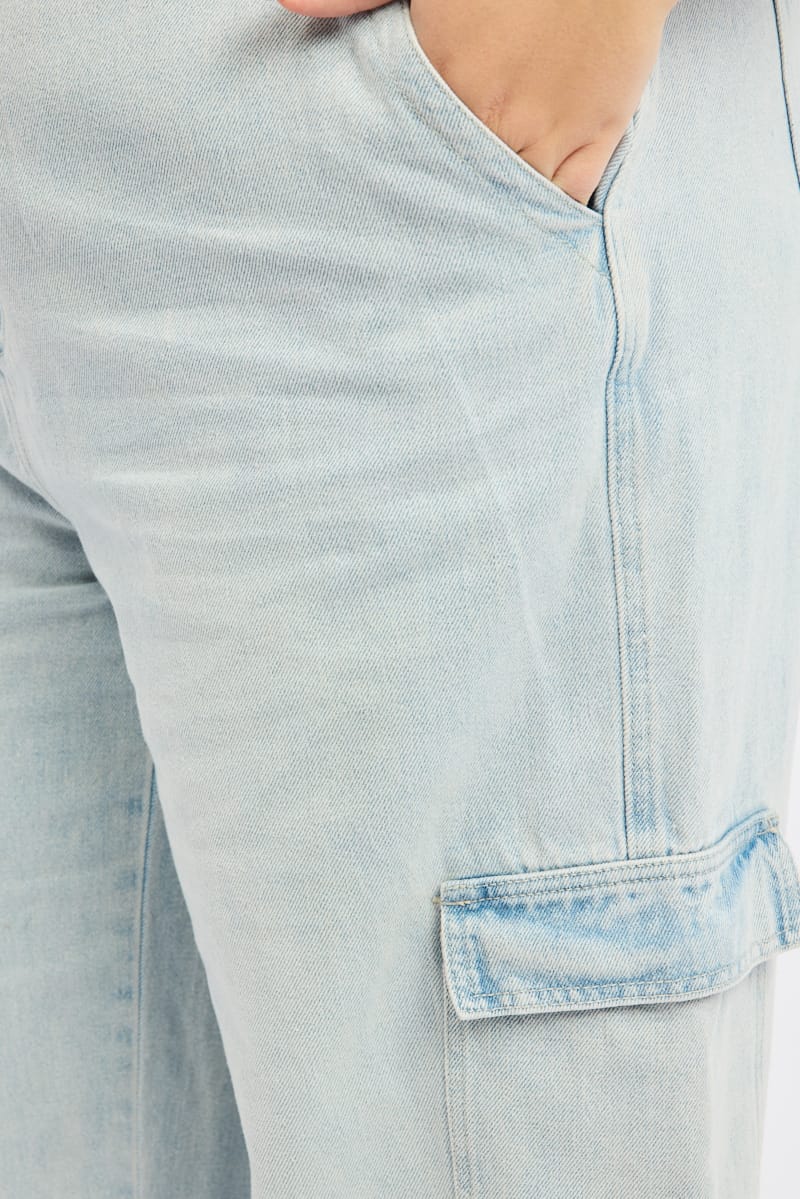 Denim Cargo Jeans Mid Rise for YouandAll Fashion