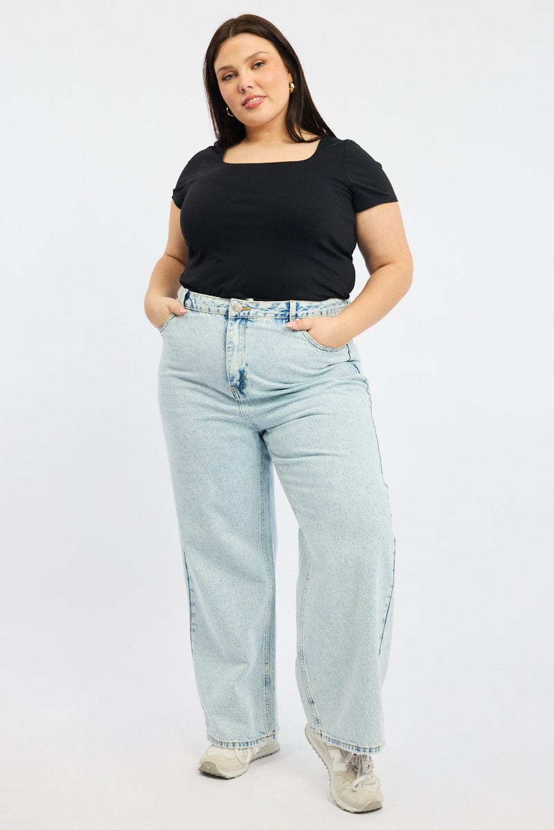 Denim Baggy Jeans Mid Rise for YouandAll Fashion