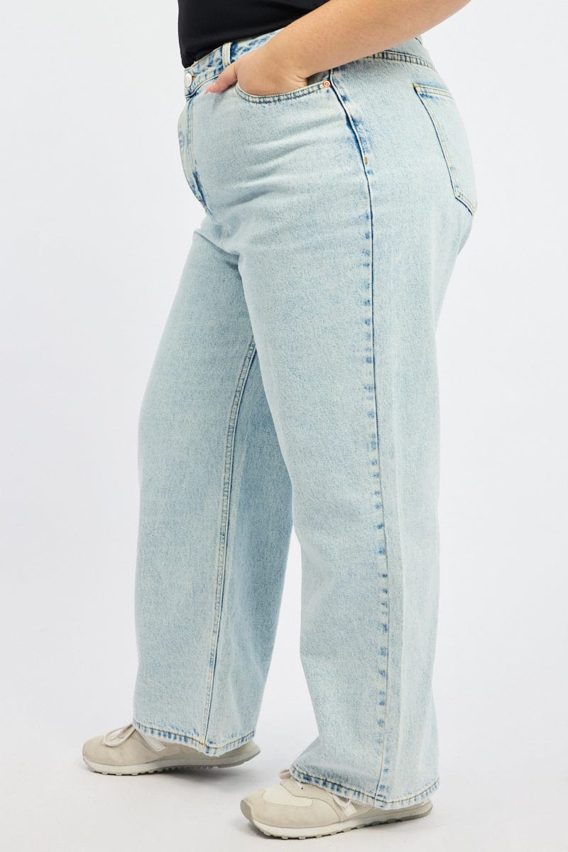 Denim Baggy Jeans Mid Rise for YouandAll Fashion