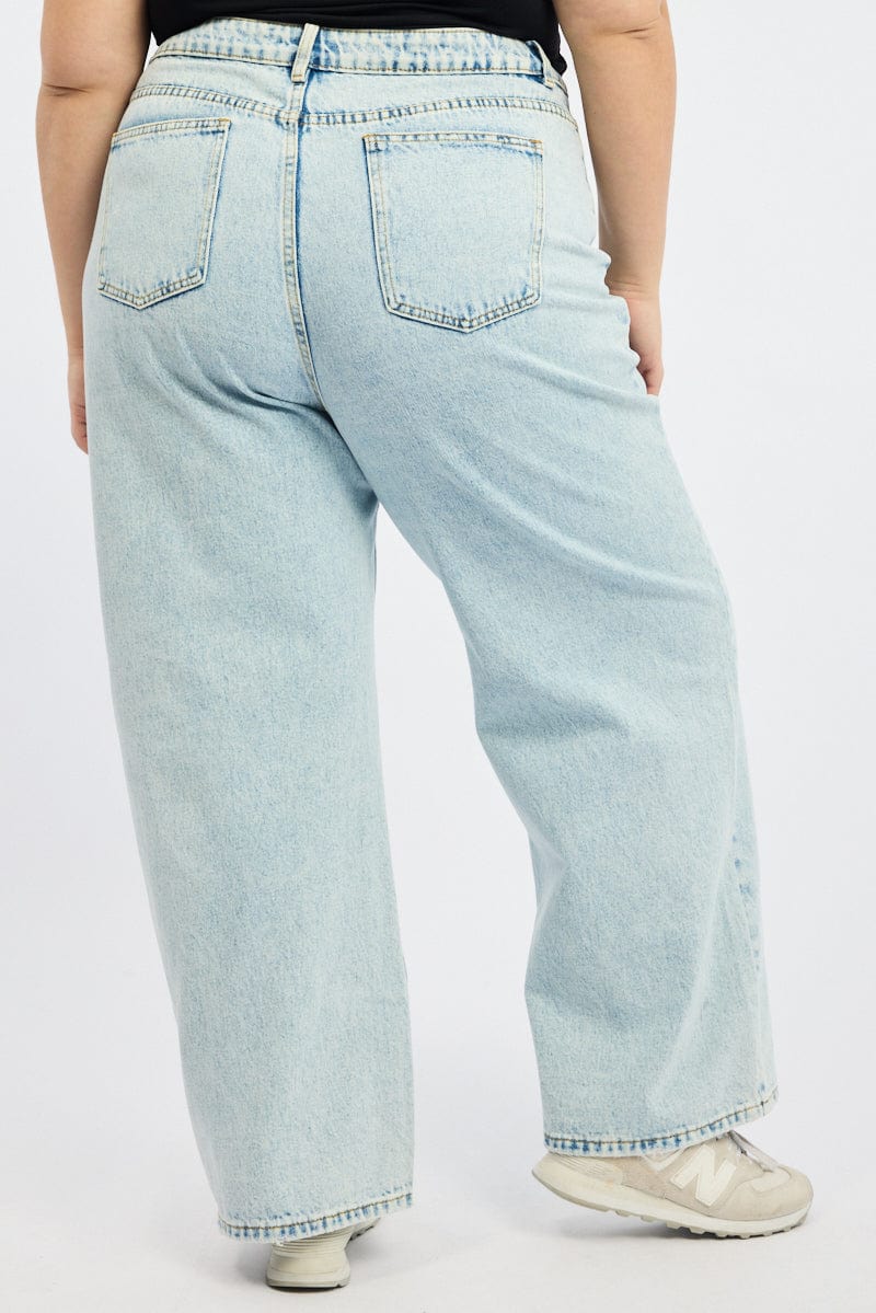 Denim Baggy Jeans Mid Rise for YouandAll Fashion