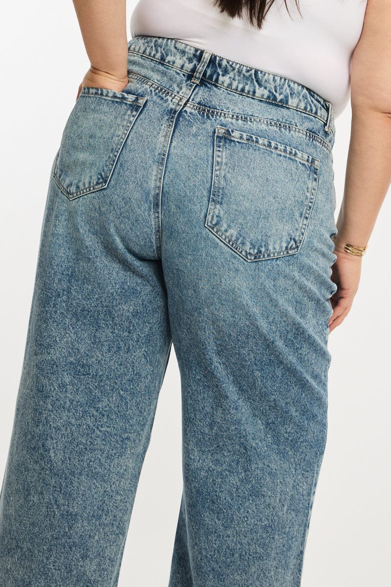 Denim Baggy Jeans Mid Rise for YouandAll Fashion