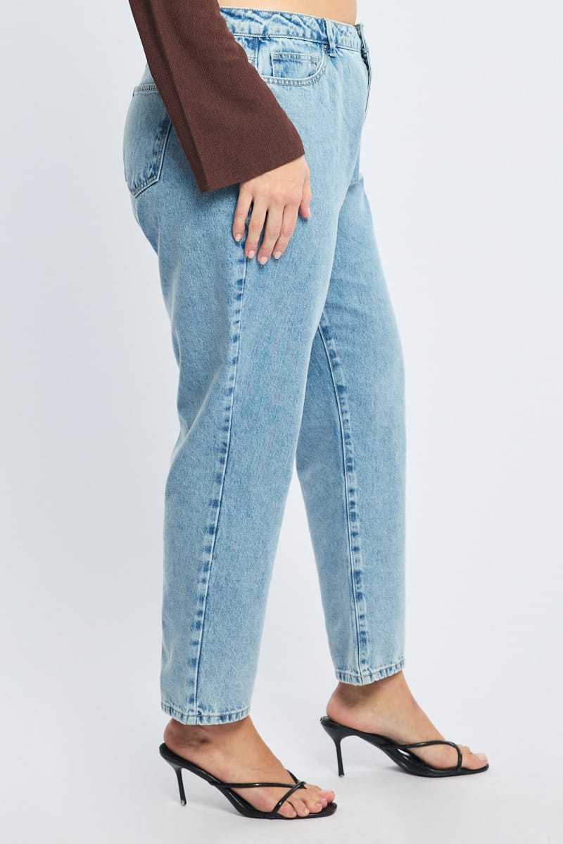 Denim Mom Jeans Mid Rise for YouandAll Fashion
