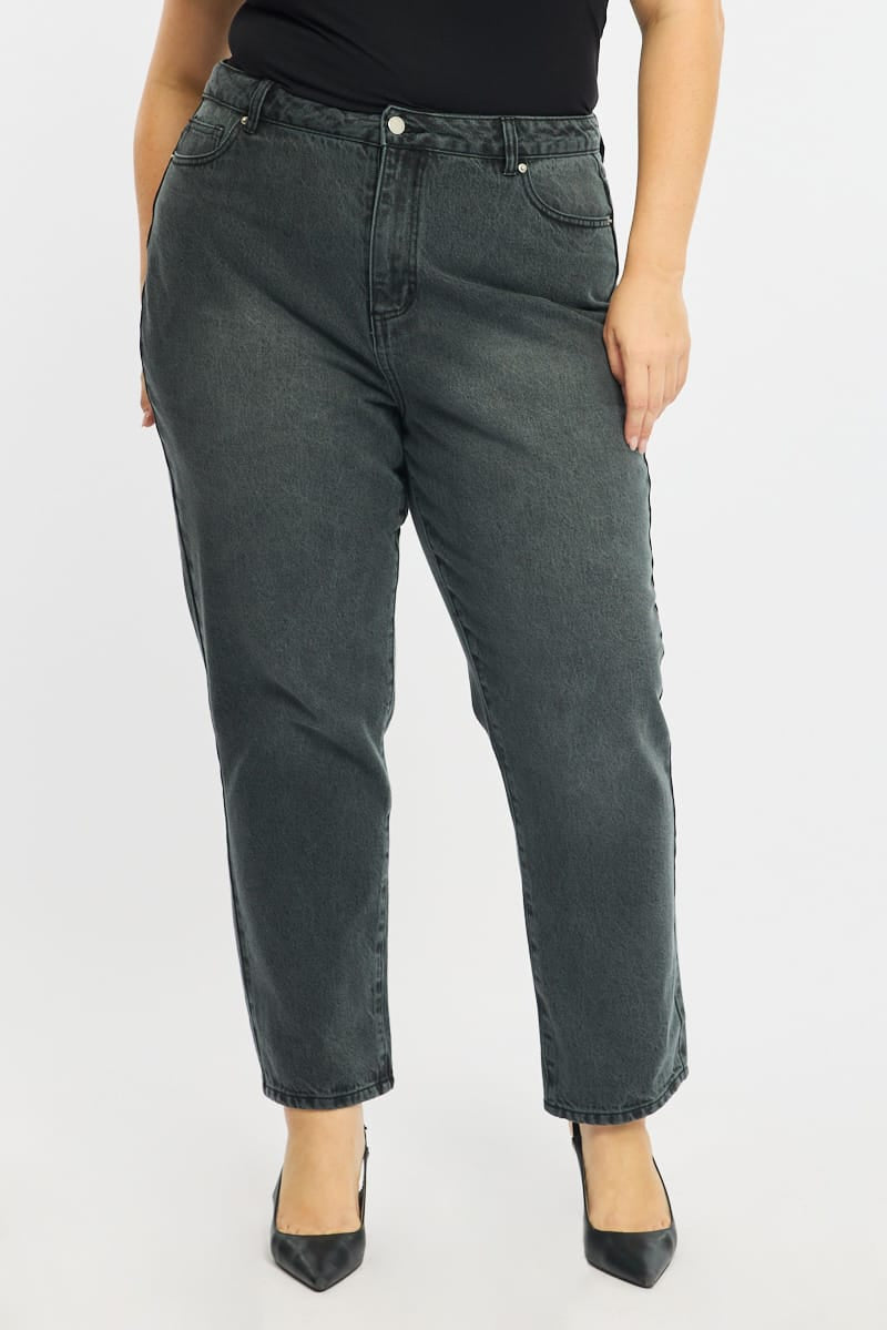 Denim Mom Jeans Mid Rise for YouandAll Fashion