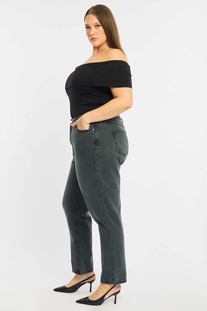 Denim Mom Jeans Mid Rise for YouandAll Fashion