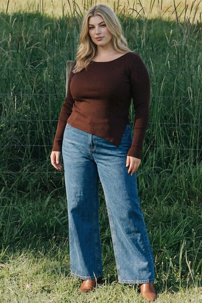 Denim Baggy Jeans Mid Rise for YouandAll Fashion