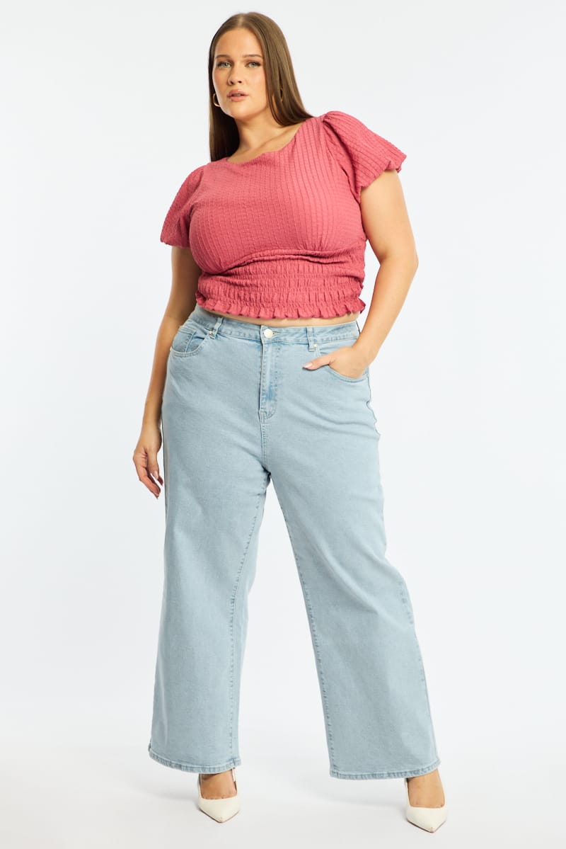 Denim Wide Leg Jeans Stretch for YouandAll Fashion