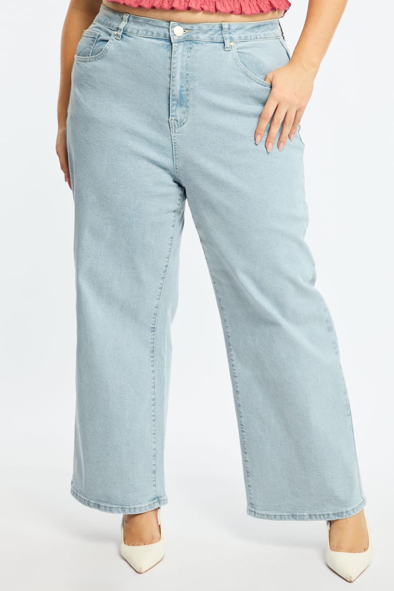 Denim Wide Leg Jeans Stretch for YouandAll Fashion