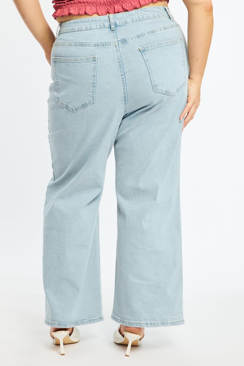Denim Wide Leg Jeans Stretch for YouandAll Fashion