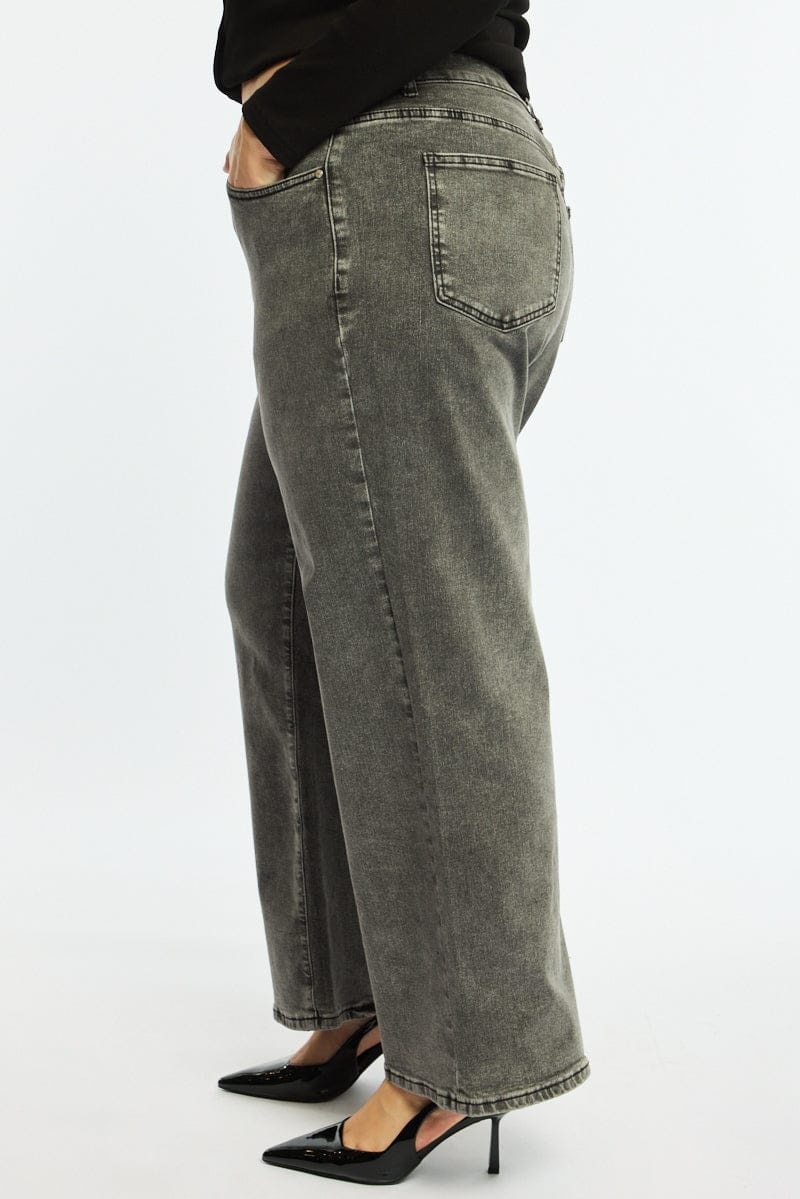 Denim Wide Leg Jeans Stretch for YouandAll Fashion