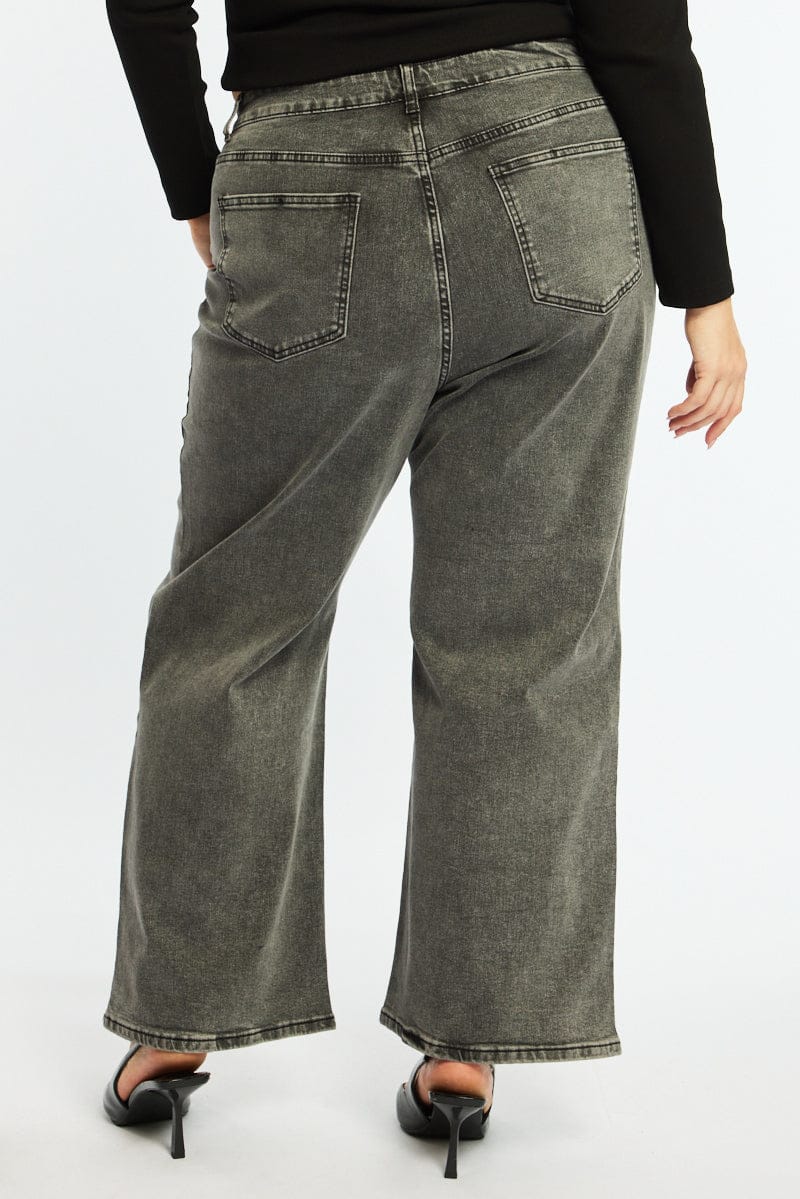 Denim Wide Leg Jeans Stretch for YouandAll Fashion