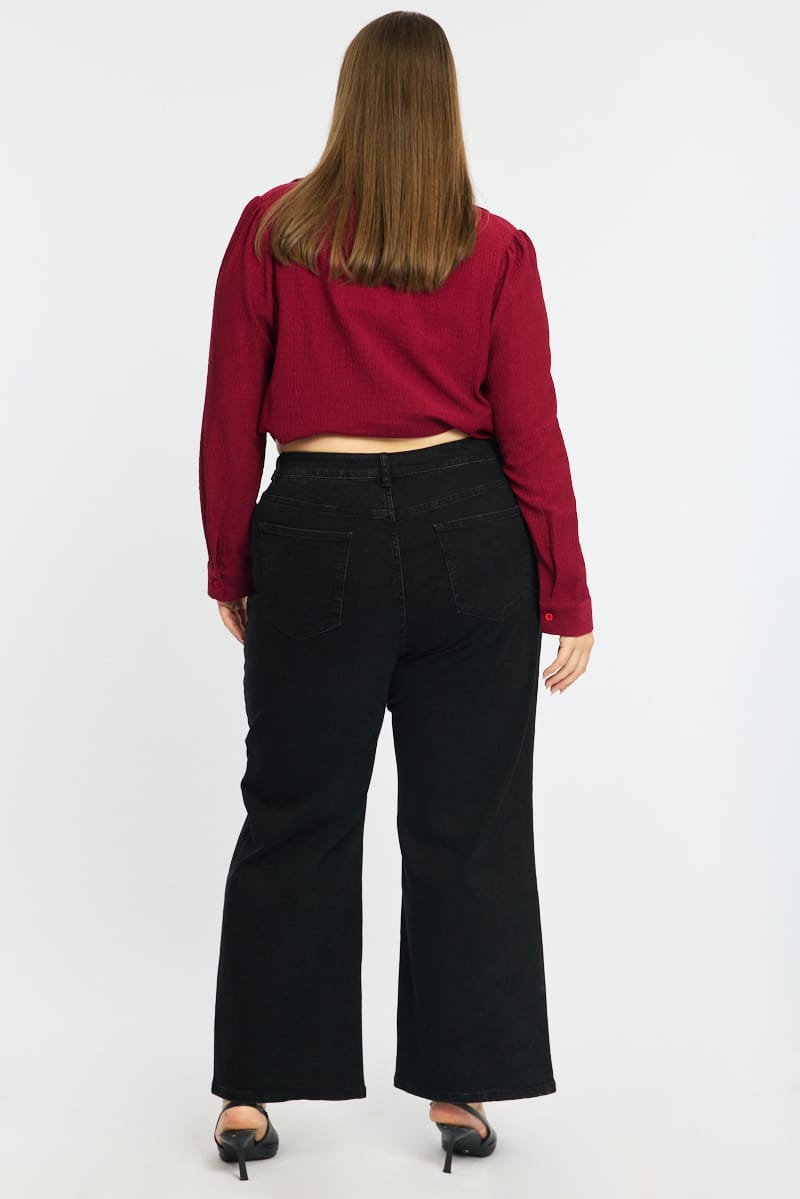 Denim Wide Leg Jeans Stretch for YouandAll Fashion