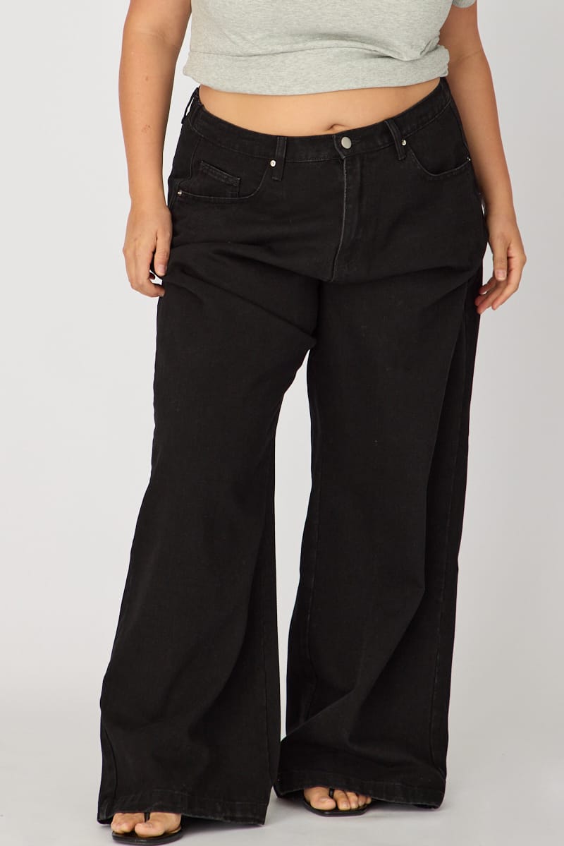 Denim Wide Leg Jeans Elasticated Waist for YouandAll Fashion