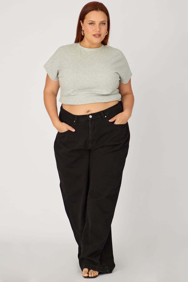 Denim Wide Leg Jeans Elasticated Waist for YouandAll Fashion