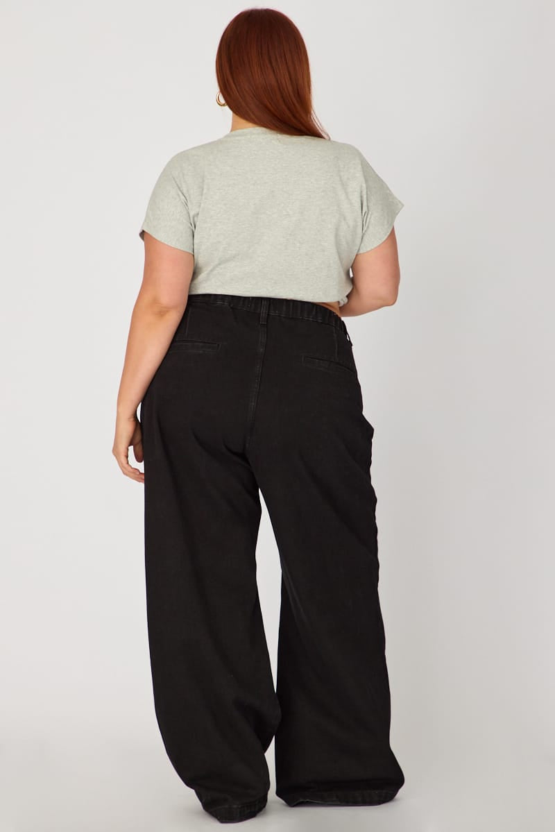 Denim Wide Leg Jeans Elasticated Waist for YouandAll Fashion