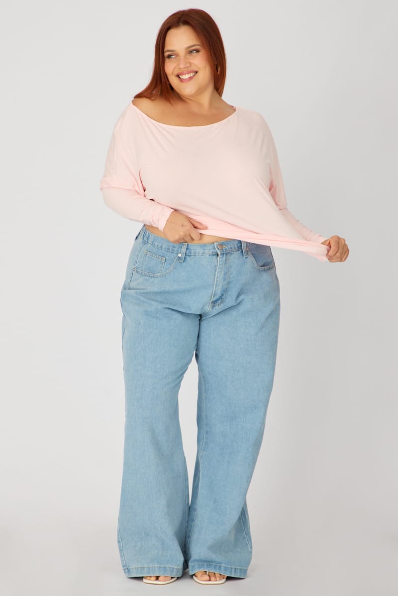 Denim Wide Leg Jeans Elasticated Waist for YouandAll Fashion