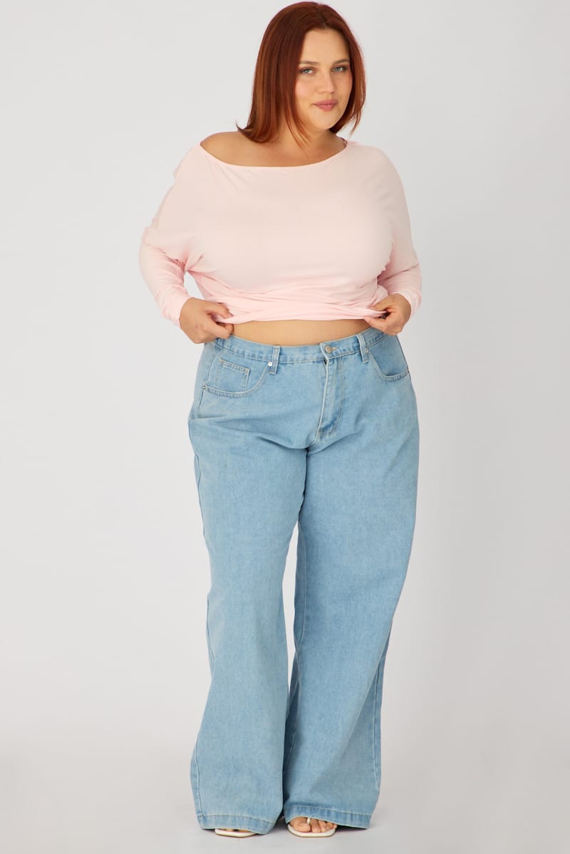 Denim Wide Leg Jeans Elasticated Waist for YouandAll Fashion