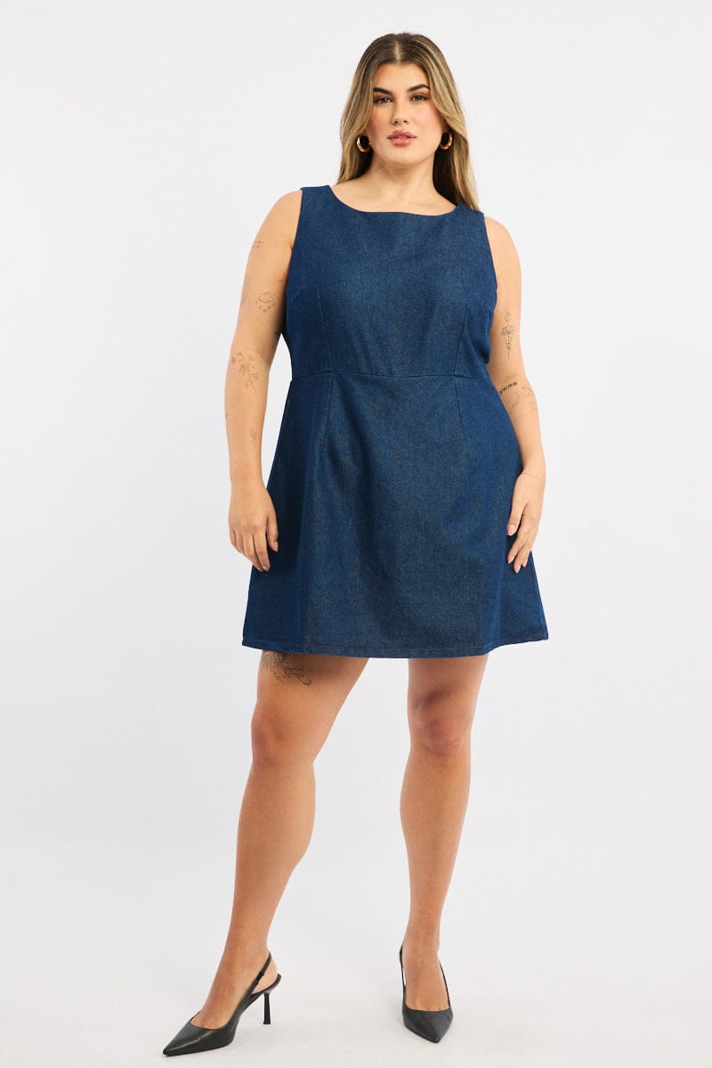Denim Denim Playsuit Sleeveless for YouandAll Fashion