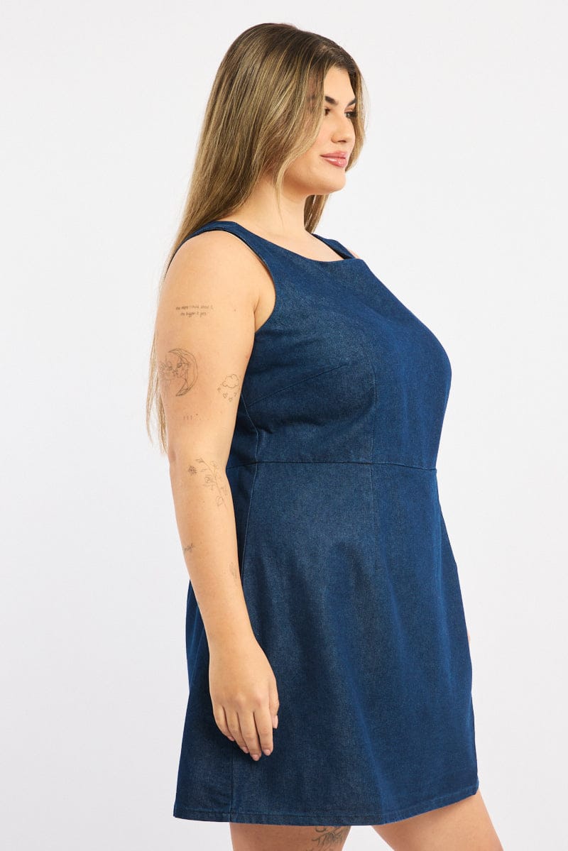 Denim Denim Playsuit Sleeveless for YouandAll Fashion