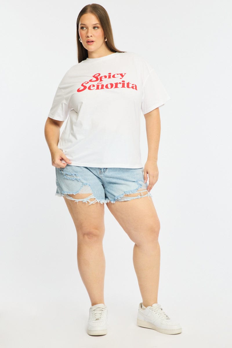 Denim Relaxed Shorts Mid Rise for YouandAll Fashion