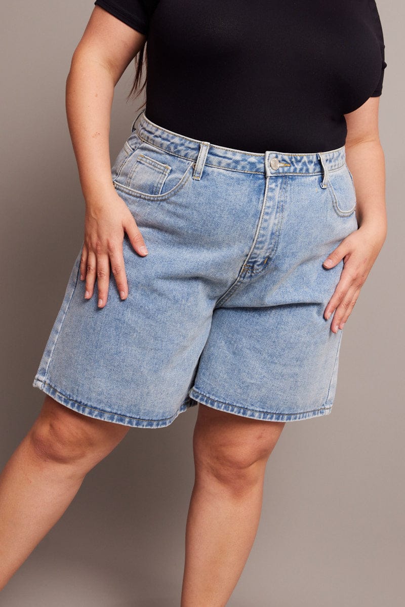 Denim Dad Shorts High Rise for YouandAll Fashion