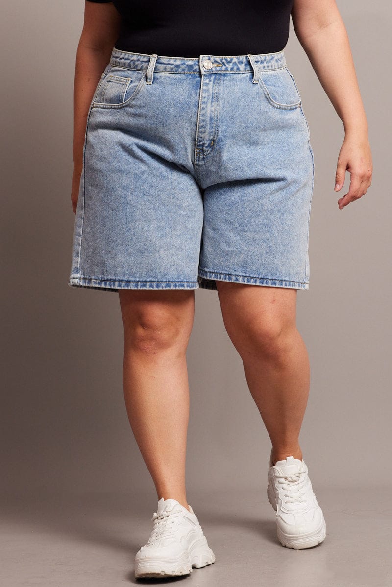 Denim Dad Shorts High Rise for YouandAll Fashion