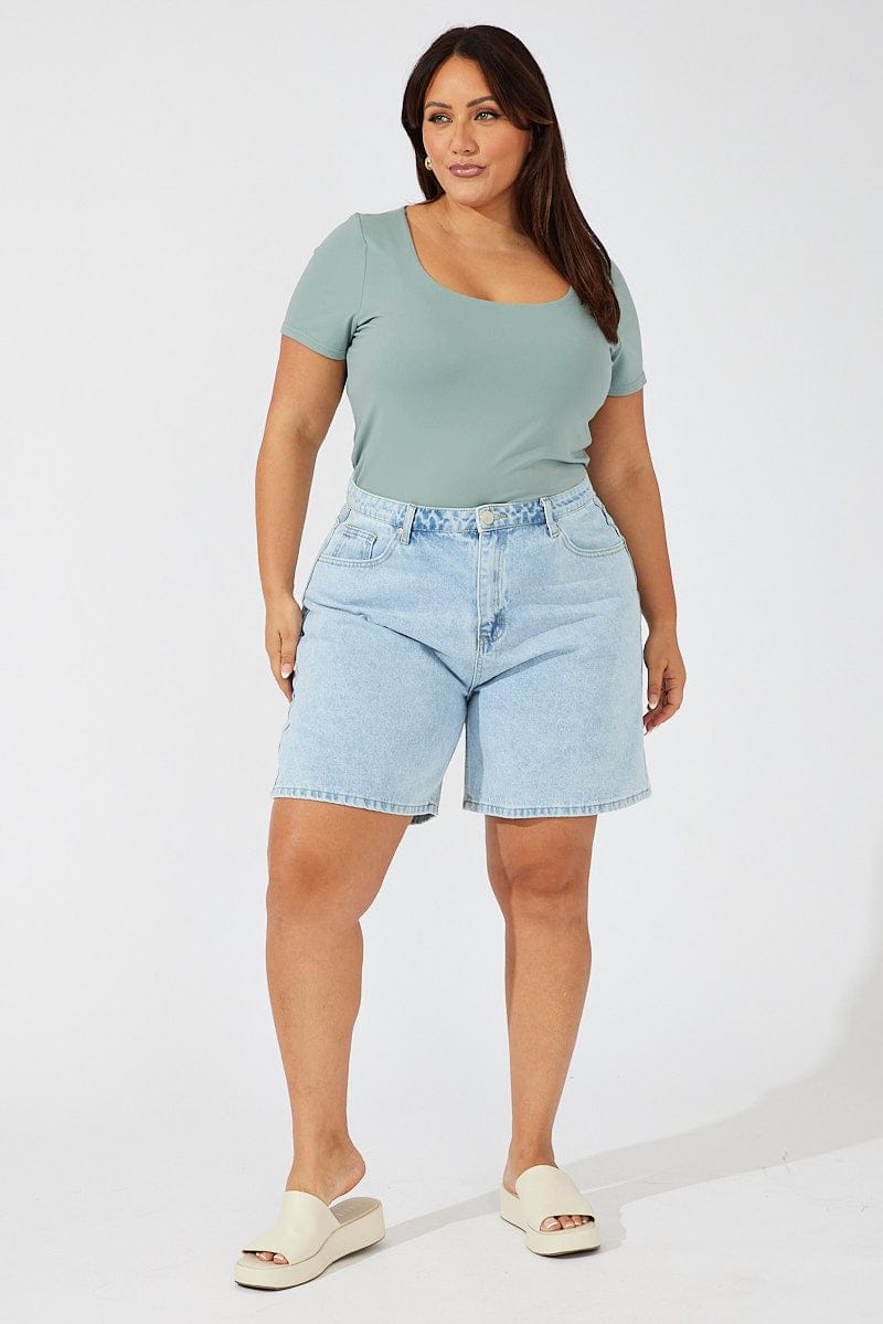 Denim Dad Shorts High Rise for YouandAll Fashion