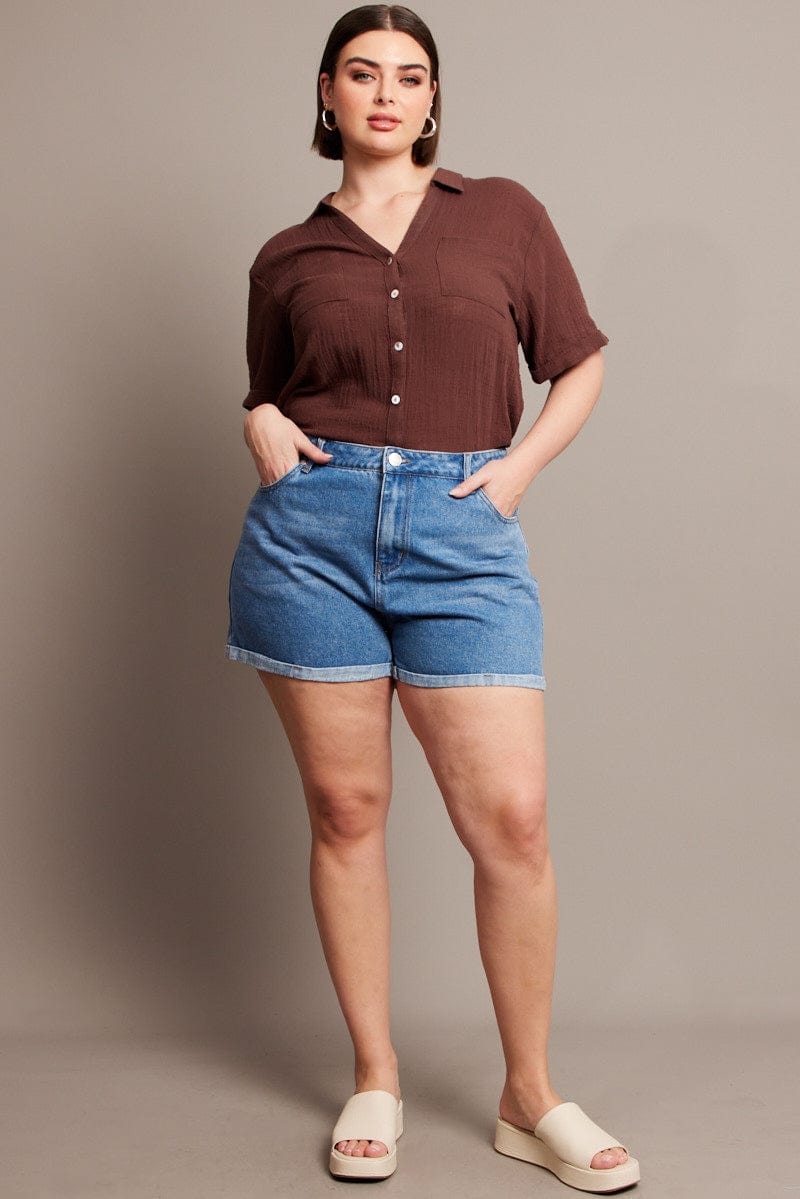 Denim Mom Shorts High Rise for YouandAll Fashion