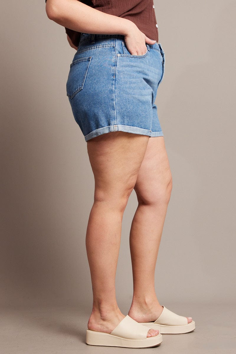 Denim Mom Shorts High Rise for YouandAll Fashion