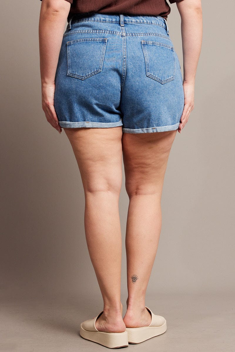 Denim Mom Shorts High Rise for YouandAll Fashion