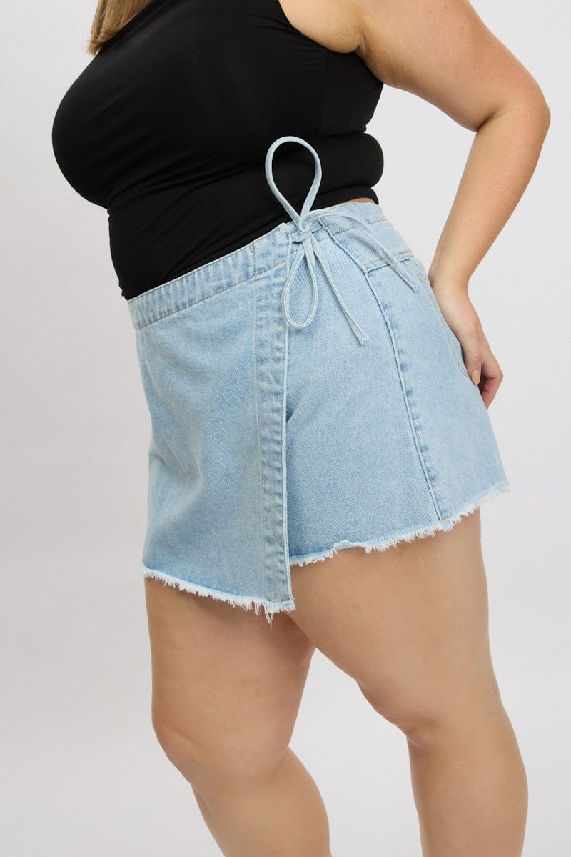 Denim Skort Skirt High Rise for YouandAll Fashion