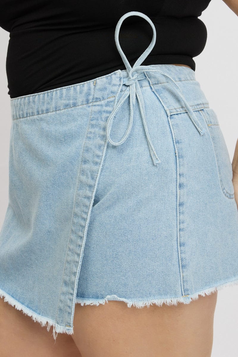 Denim Skort Skirt High Rise for YouandAll Fashion